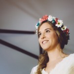 Corona de margaritas para el pelo