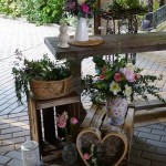 Flores para una boda en el jardín de Botero
