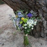 Ramo de novia con hojas de olivo