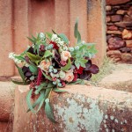 Ramo de novia con rosas austin