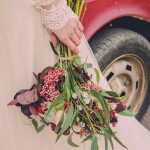 Ramo de novia con rosas austin