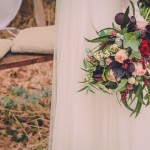 Ramo de novia con rosas austin