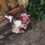 Ramo de novia romántico en tonos pastel