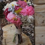 Ramo de novia con flores preservadas y secas