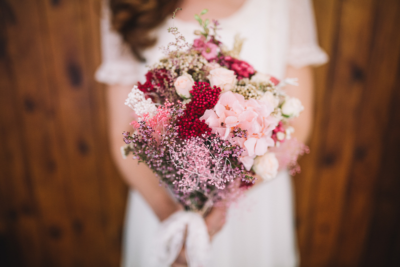 Ramo preservado silvestre con rosas ramificadas