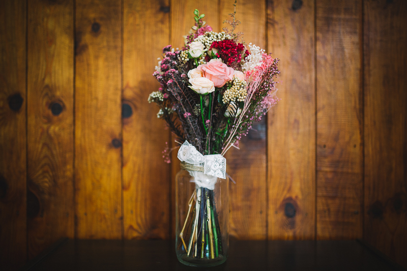 Ramo preservado silvestre con rosas ramificadas