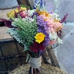 Ramo preservado silvestre con lavanda, flor de arroz, achillea y otras flores de campo