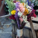 Ramo preservado silvestre con lavanda, flor de arroz, achillea y otras flores de campo