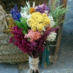 Ramo preservado silvestre con lavanda, flor de arroz, achillea y otras flores de campo